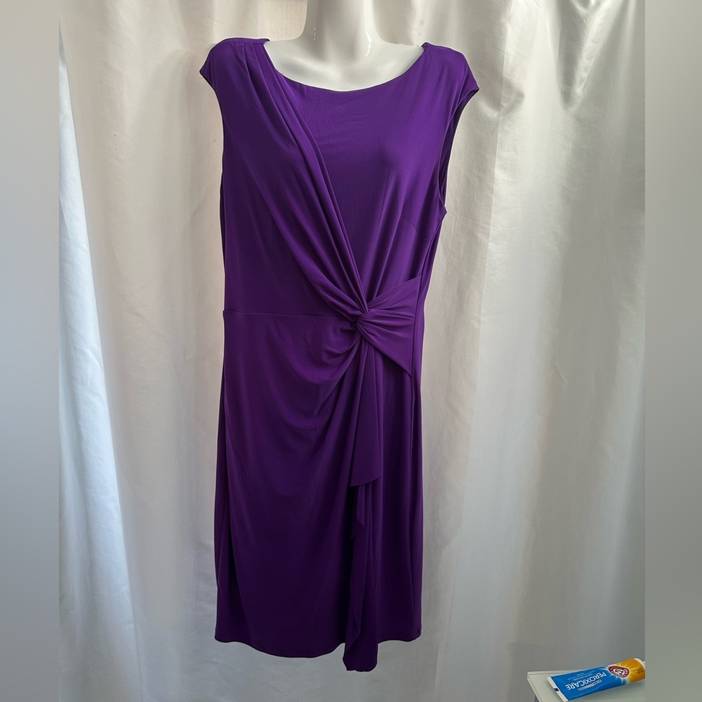 Lauren Ralph Lauren Deep Purple Midi Dress